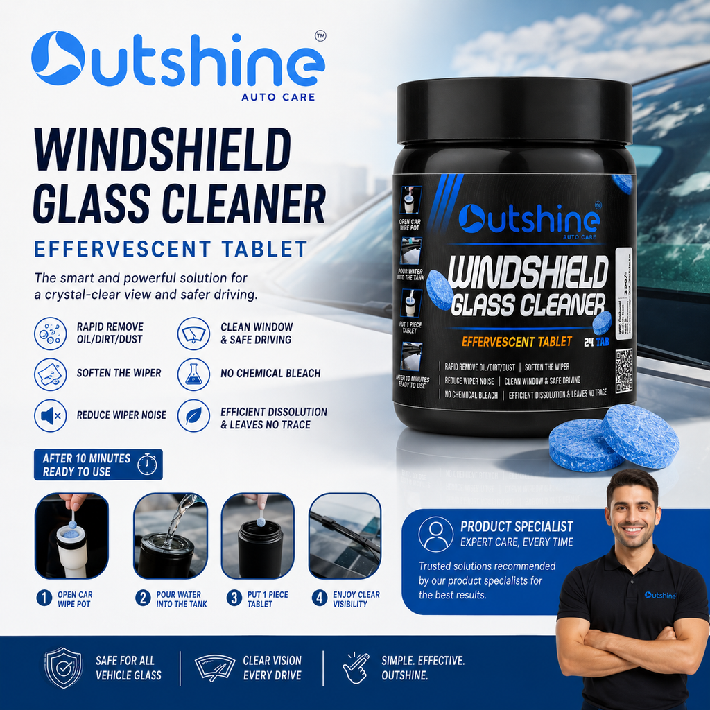 Outshine Windshield Glass Cleaning Tablet (24Pcs)