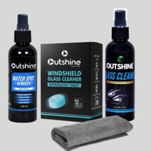 Outshine Clarity Kit for removing water spots and restoring glass clarity